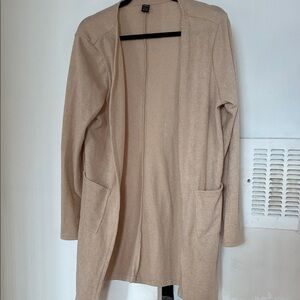 SHEIN Classic Tan Open Front Cardigan